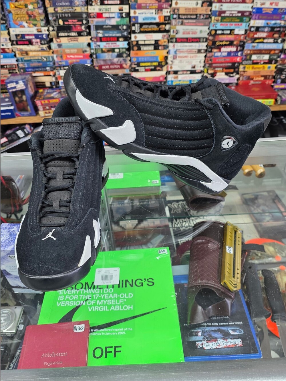 Nike Air Jordan 14 Retro Black White Size 13 Men's Sneakers 487471-016